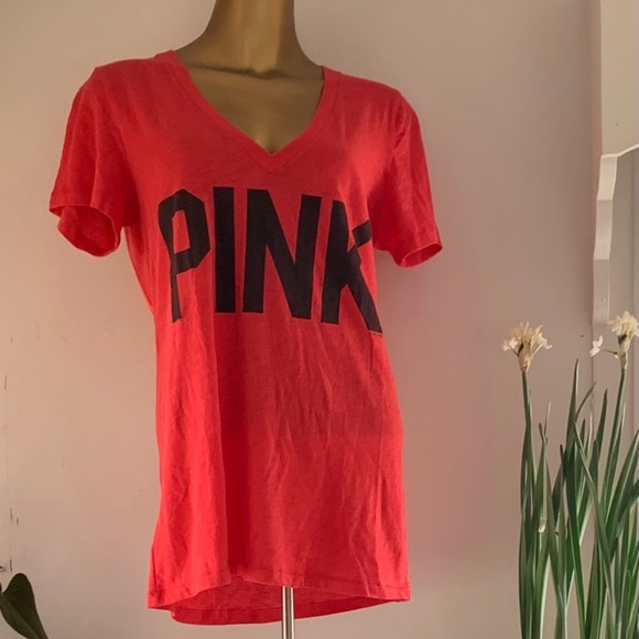 PINK Victoria's Secret Tops - PINK Victoria's Secret short sleeve collegiate tee-shirt EUC size large
